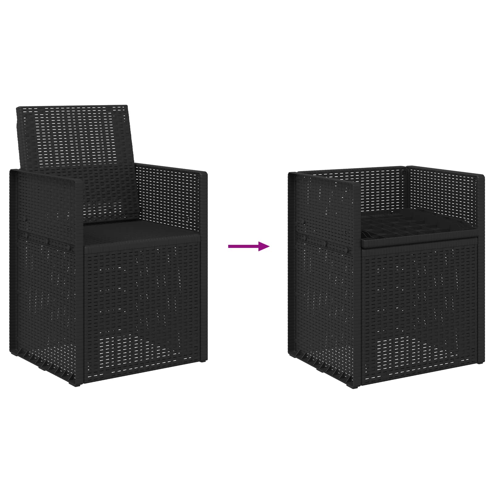 Garten Esszimmerstühle 2 pcs Anthrazit 53 x 47 x 88,5 cm PP
