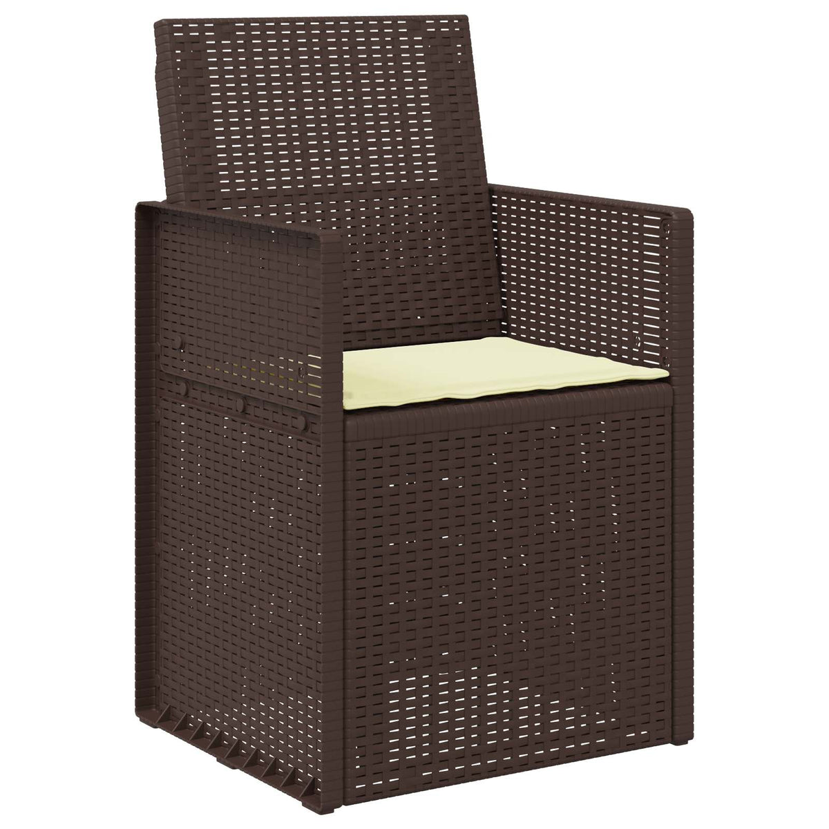 Garten Esszimmerstühle 2 stk. Braun und Creme PP