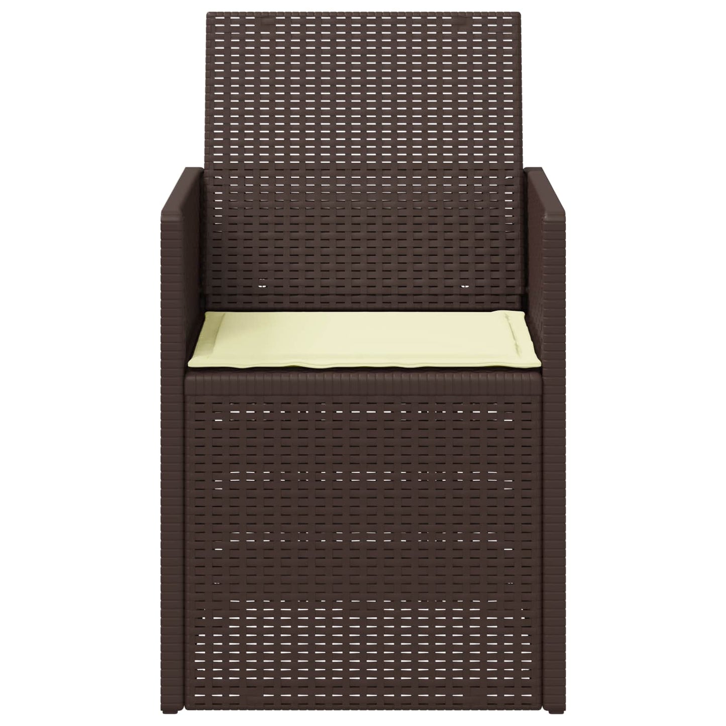 Garten Esszimmerstühle 2 stk. Braun und Creme PP