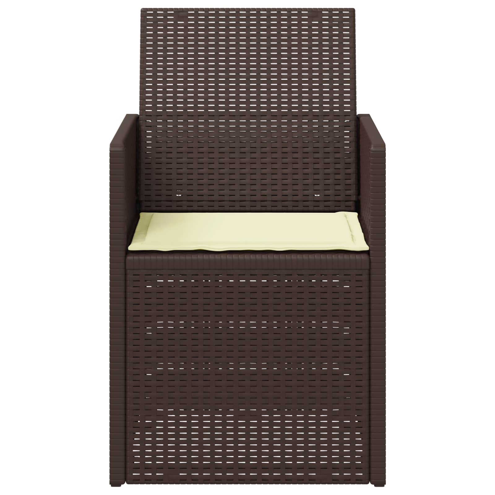 Garten Esszimmerstühle 2 stk. Braun und Creme PP