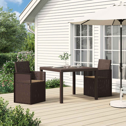 Garten Esszimmerstühle 2 stk. Braun und Taupe PP