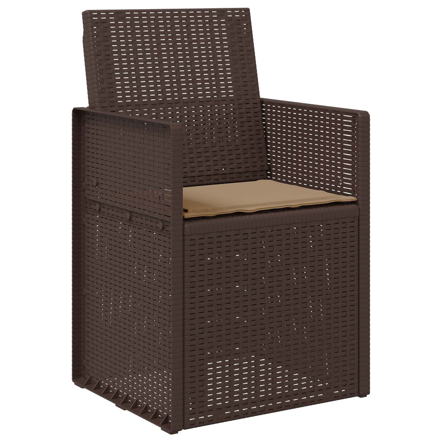 Garten Esszimmerstühle 2 stk. Braun und Taupe PP