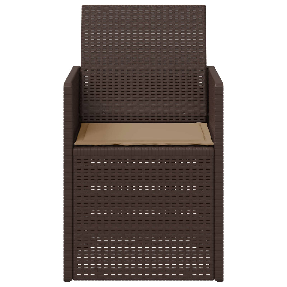 Garten Esszimmerstühle 2 stk. Braun und Taupe PP