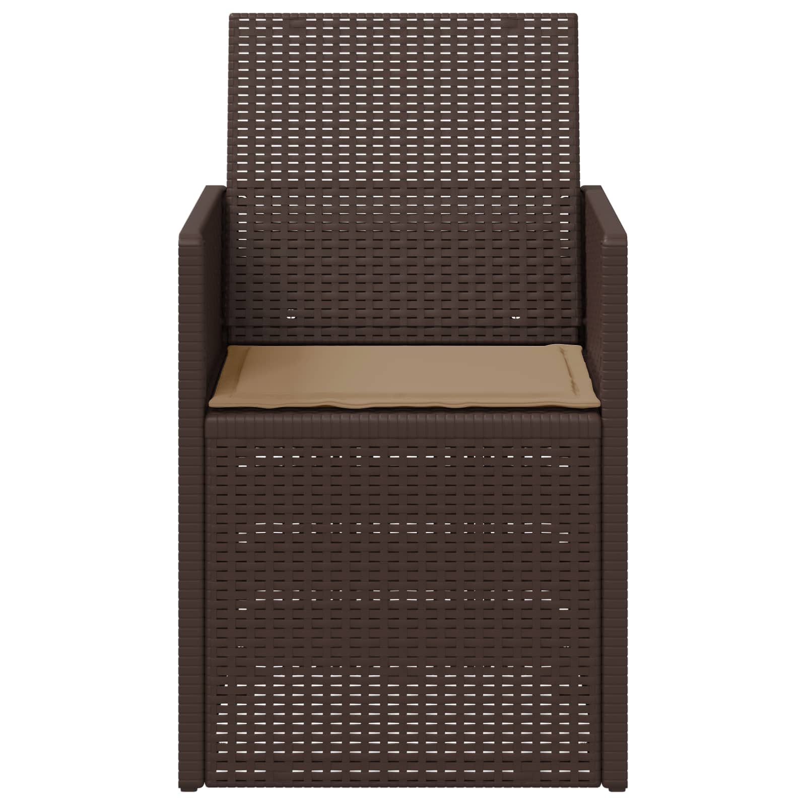 Garten Esszimmerstühle 2 stk. Braun und Taupe PP