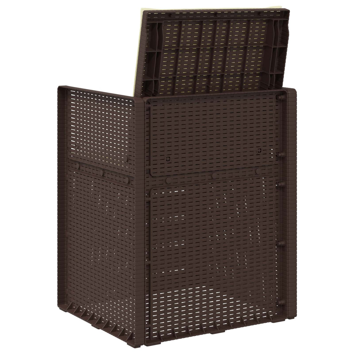 Garten Esszimmerstühle 2 stk. Braun und Creme PP