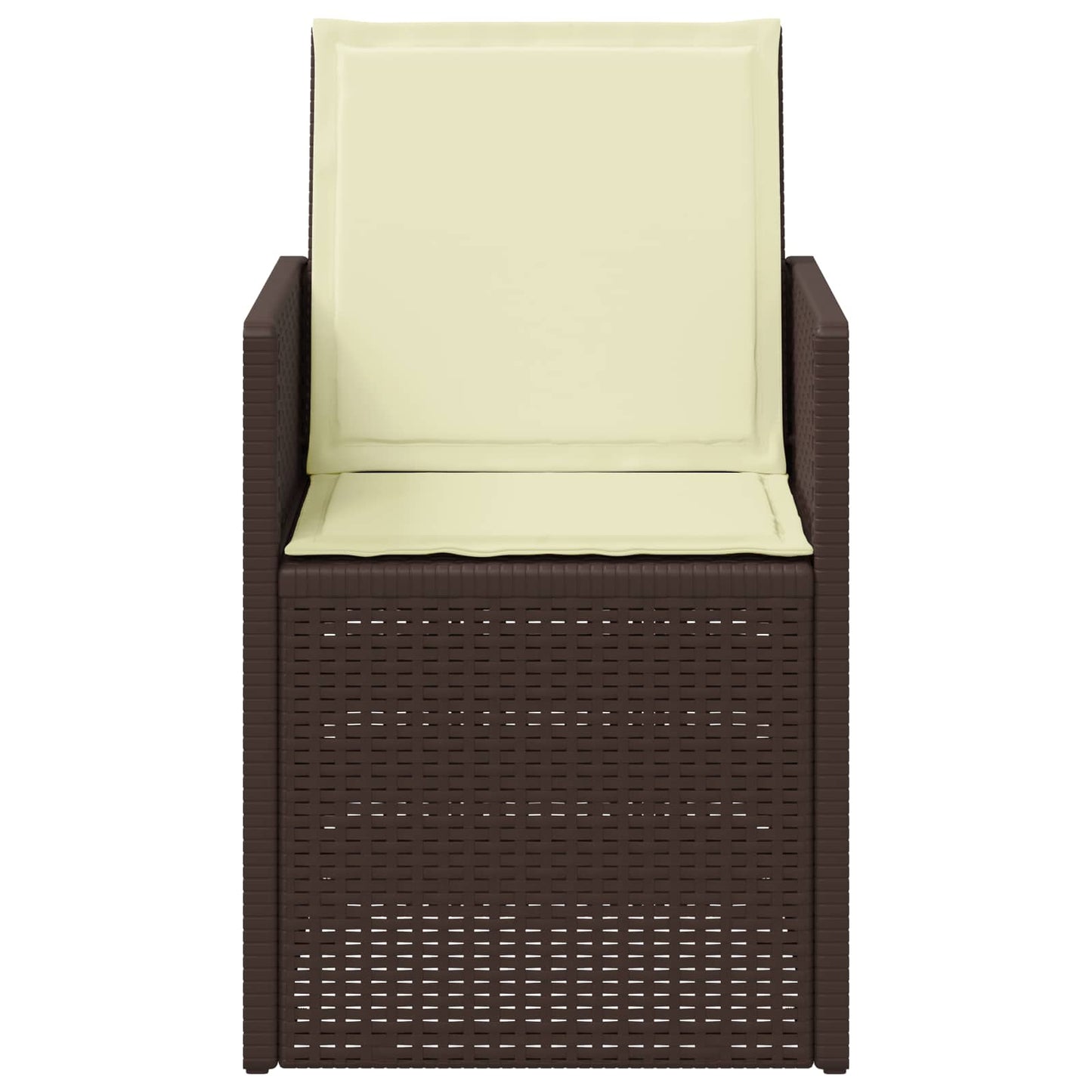 Garten Esszimmerstühle 2 stk. Braun und Creme PP