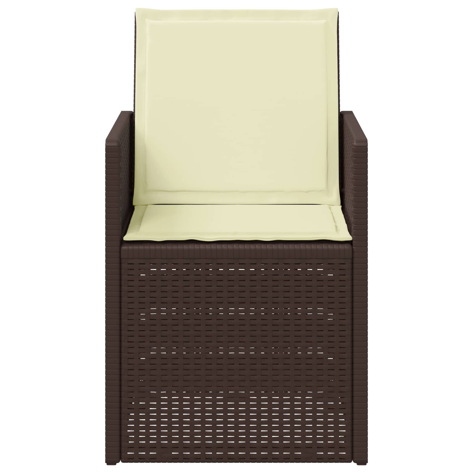 Garten Esszimmerstühle 2 stk. Braun und Creme PP