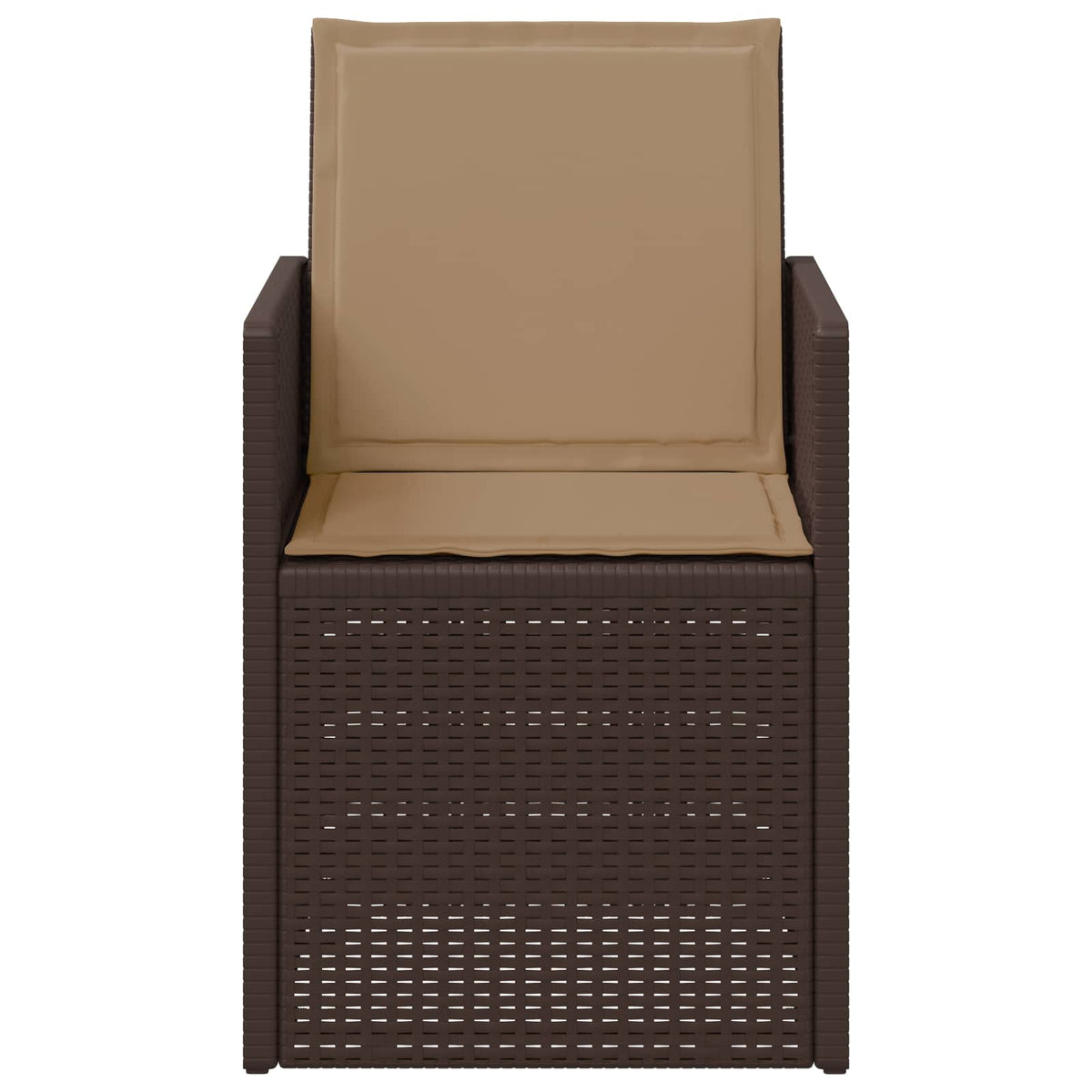 Garten Esszimmerstühle 2 stk. Braun und Taupe PP