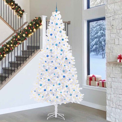 Künstlicher Weihnachtsbaum Weiß 300 cm PVC und Stahl