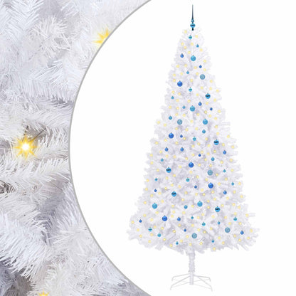 Künstlicher Weihnachtsbaum Weiß 300 cm PVC und Stahl