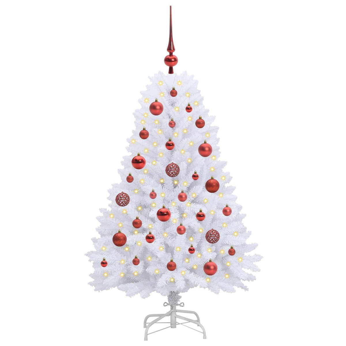 Künstlicher klappbarer Weihnachtsbaum Weiß 120 cm PVC und Stahl