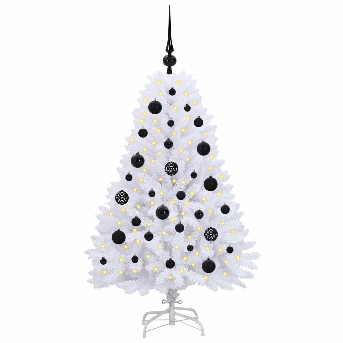 Künstlicher klappbarer Weihnachtsbaum Weiß 120 cm PVC und Stahl