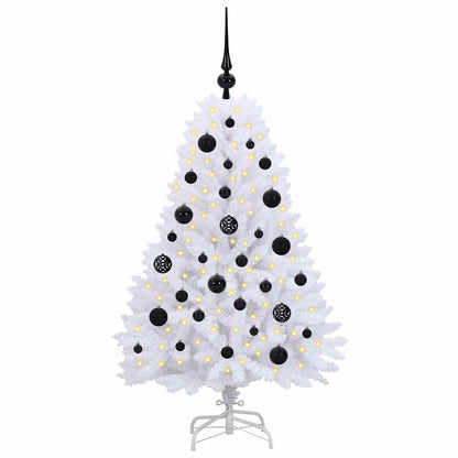 Künstlicher klappbarer Weihnachtsbaum Weiß 120 cm PVC und Stahl