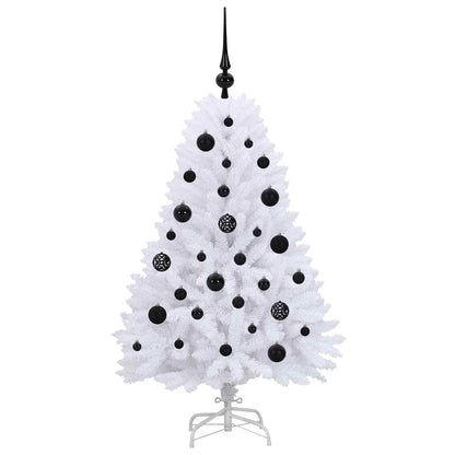 Künstlicher klappbarer Weihnachtsbaum Weiß 120 cm PVC und Stahl