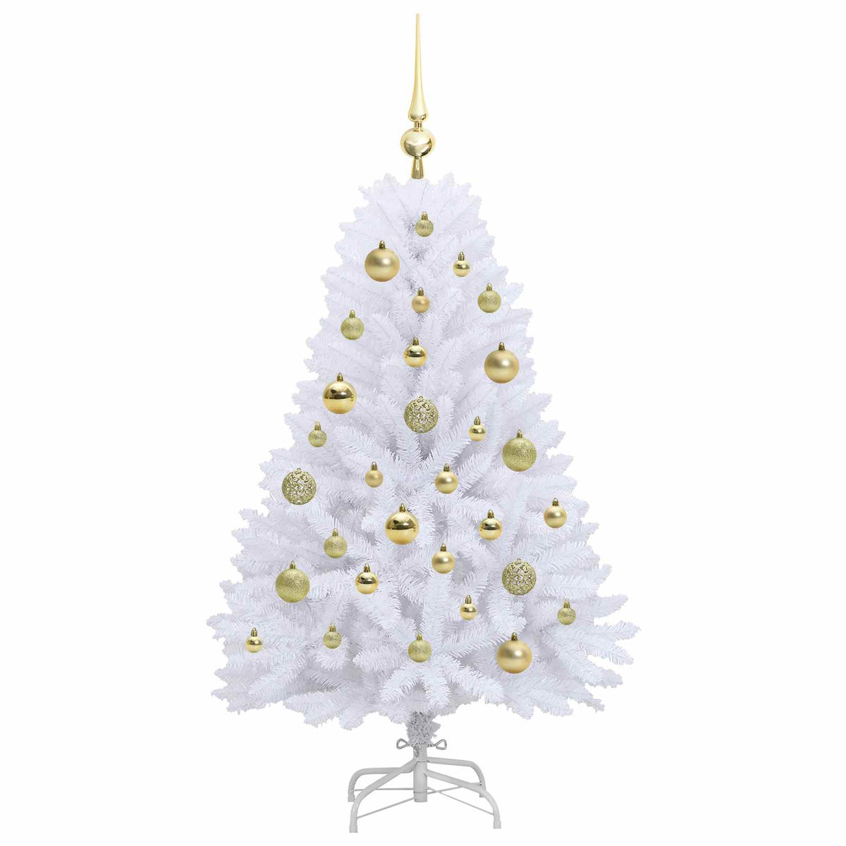Künstlicher klappbarer Weihnachtsbaum Weiß 120 cm PVC und Stahl