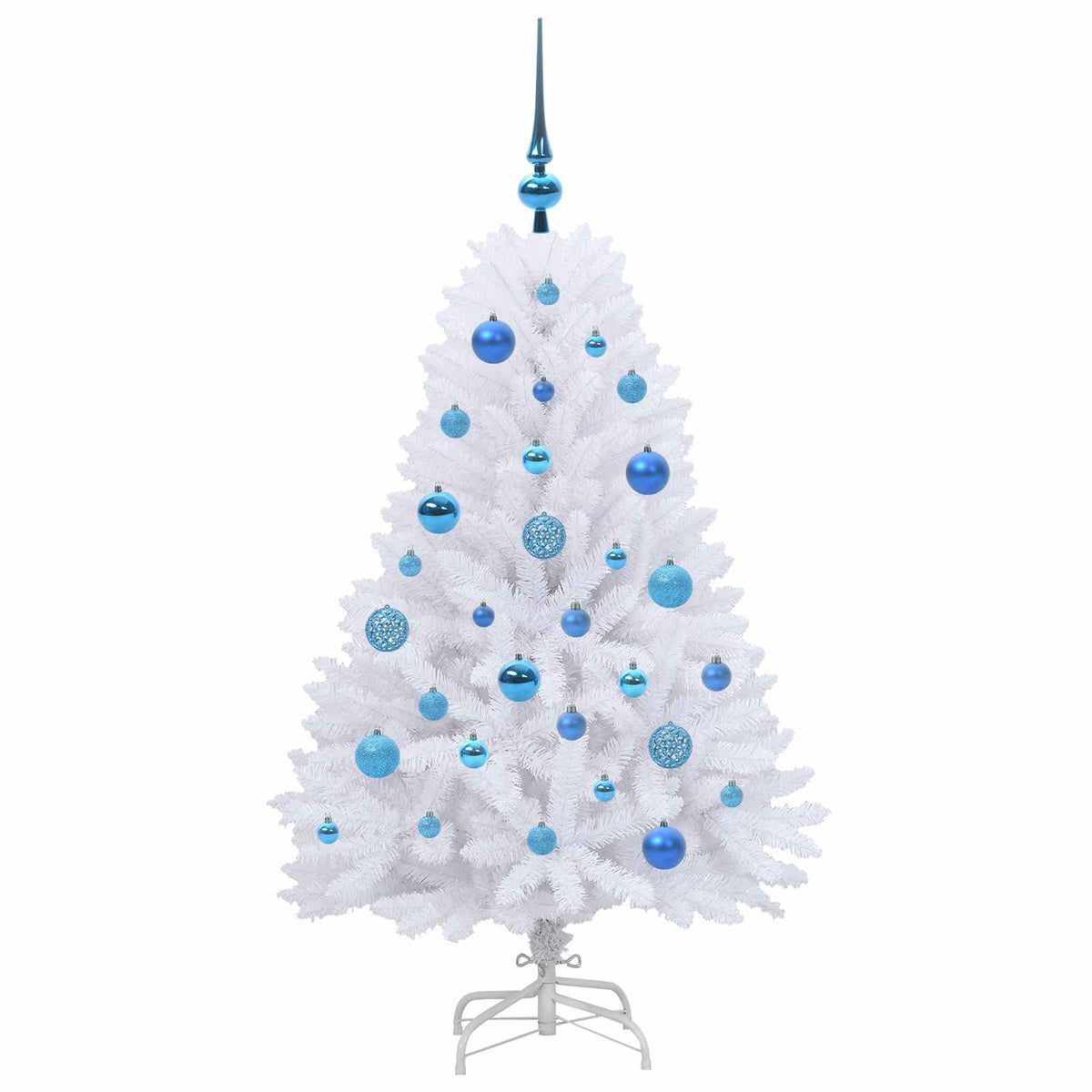 Künstlicher klappbarer Weihnachtsbaum Weiß 120 cm PVC und Stahl