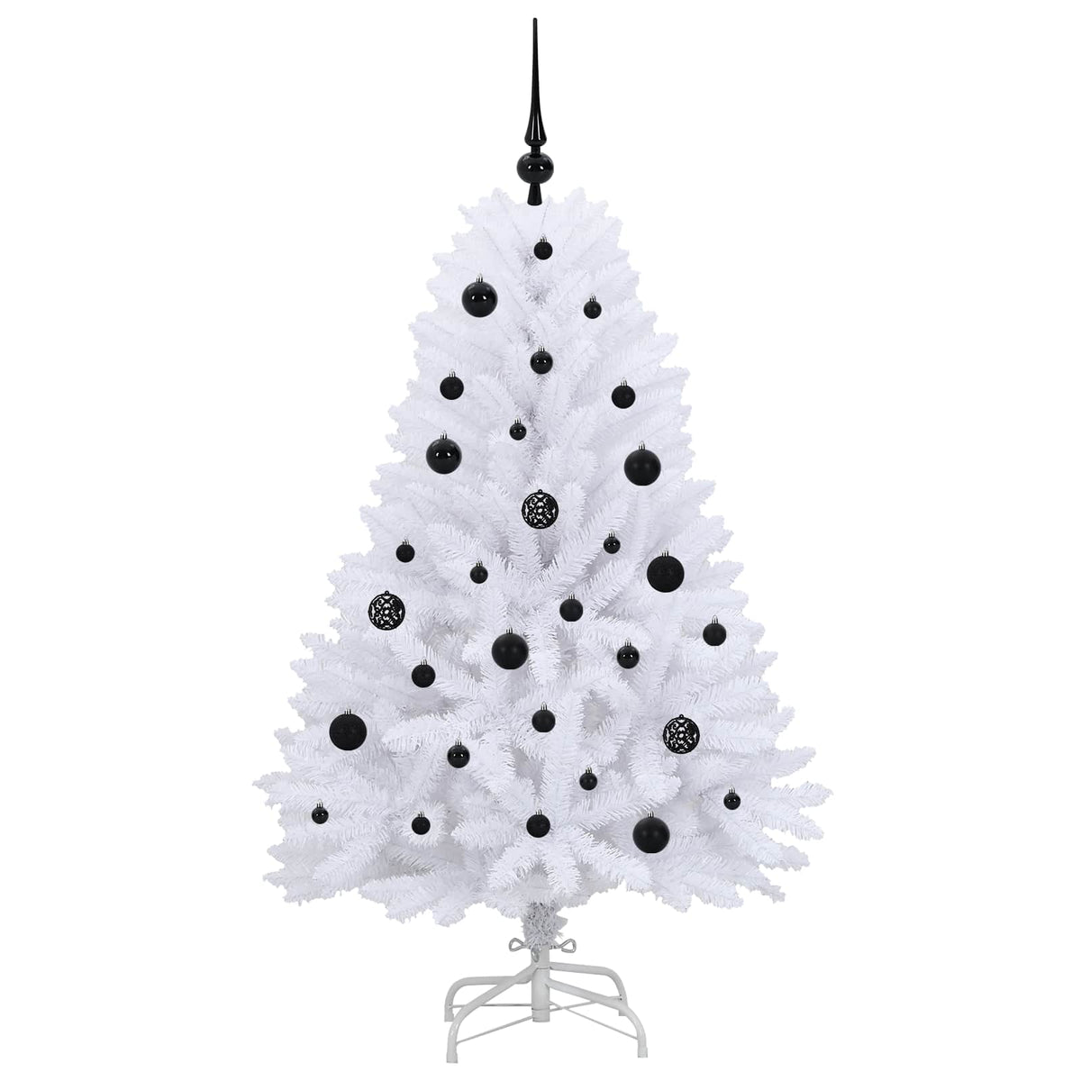Künstlicher klappbarer Weihnachtsbaum Weiß 150 cm PVC und Stahl