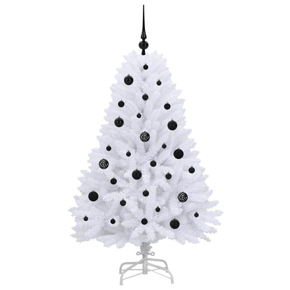 Künstlicher klappbarer Weihnachtsbaum Weiß 150 cm PVC und Stahl