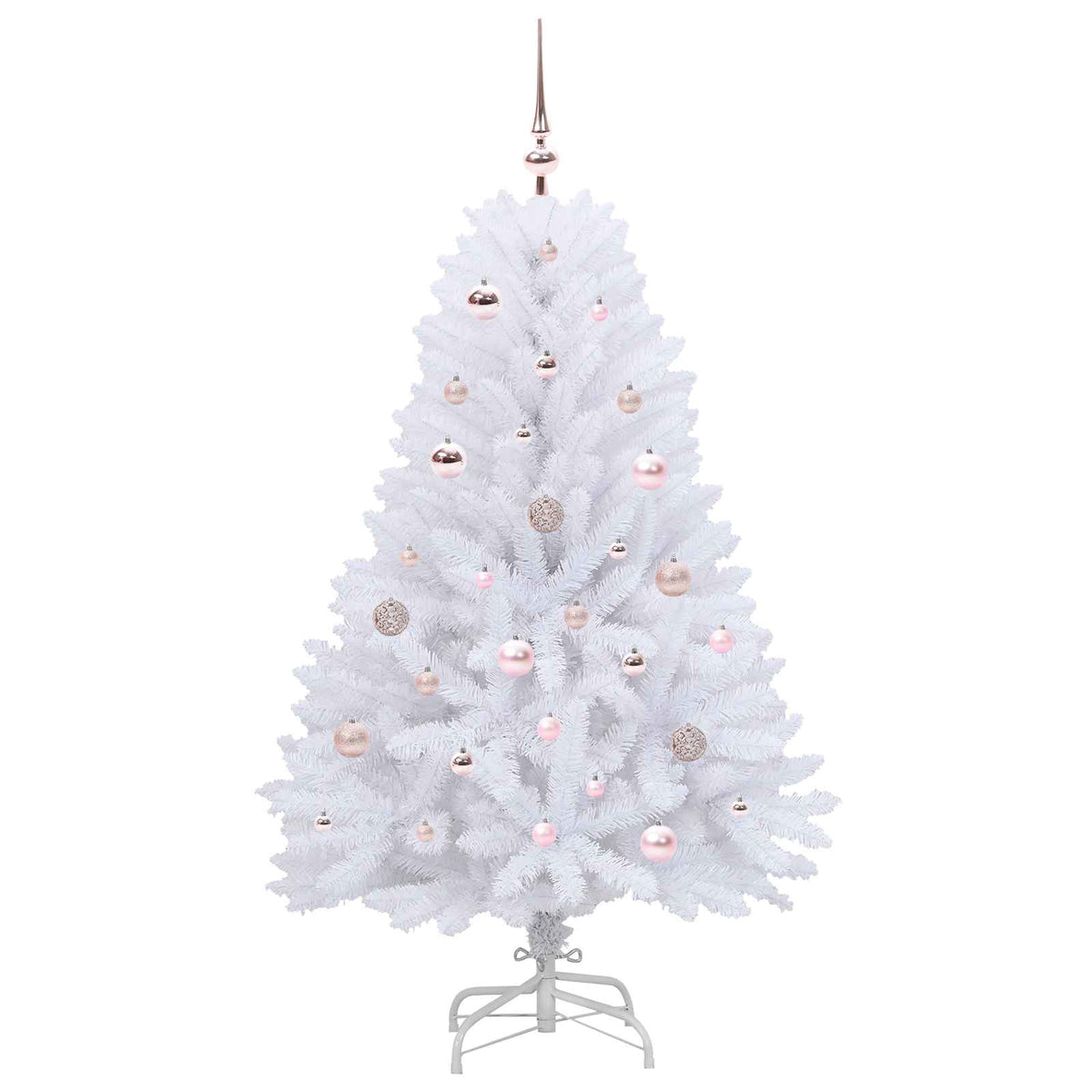 Künstlicher klappbarer Weihnachtsbaum Weiß 150 cm PVC und Stahl