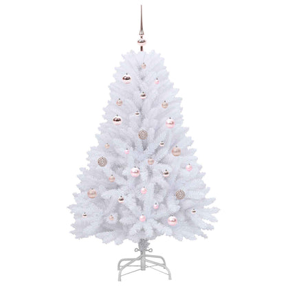 Künstlicher klappbarer Weihnachtsbaum Weiß 150 cm PVC und Stahl
