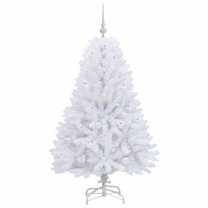 Künstlicher klappbarer Weihnachtsbaum Weiß 150 cm PVC und Stahl