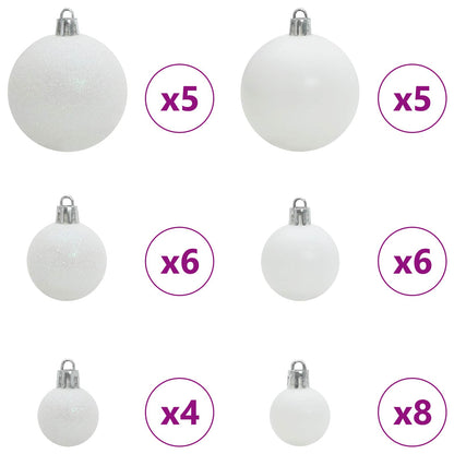 Künstlicher klappbarer Weihnachtsbaum Weiß 150 cm PVC und Stahl