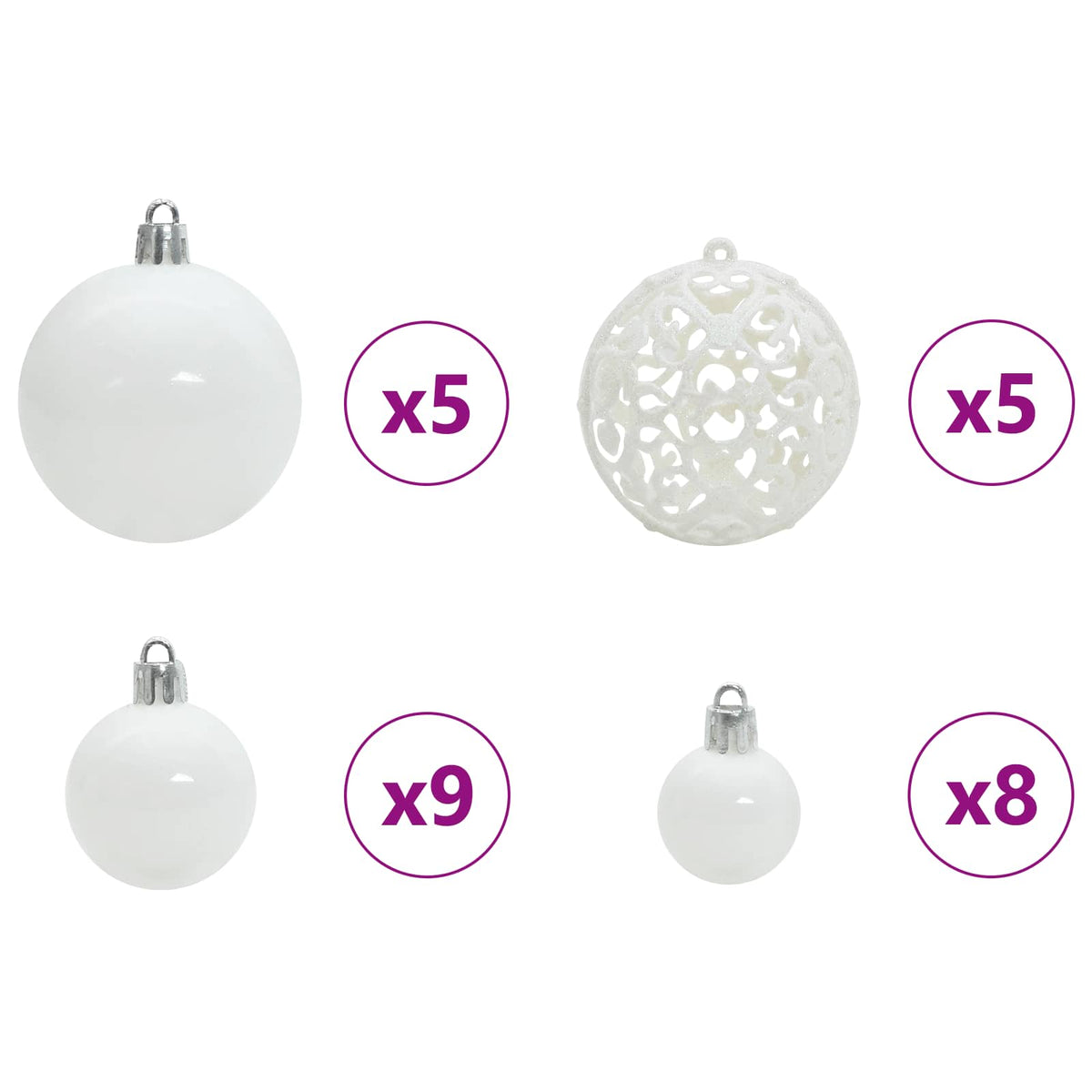 Künstlicher klappbarer Weihnachtsbaum Weiß 150 cm PVC und Stahl