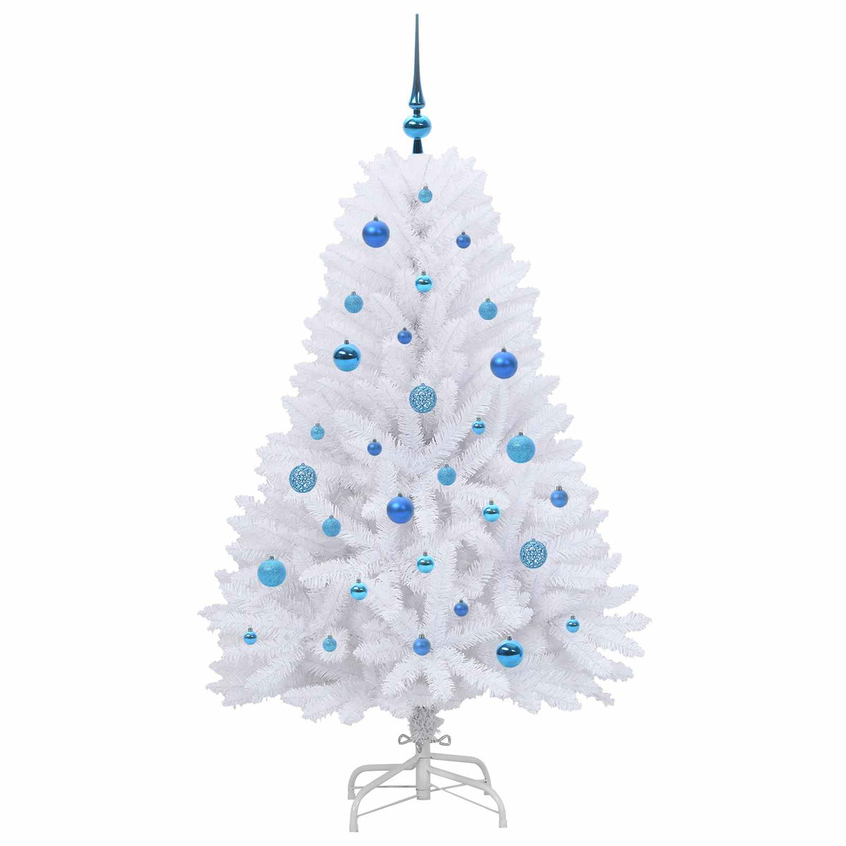 Künstlicher klappbarer Weihnachtsbaum Weiß 150 cm PVC und Stahl