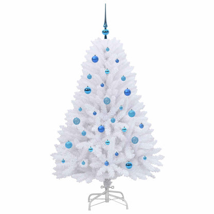 Künstlicher klappbarer Weihnachtsbaum Weiß 150 cm PVC und Stahl