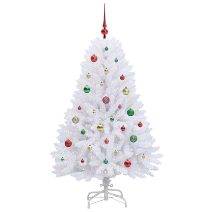 Künstlicher klappbarer Weihnachtsbaum Weiß 150 cm PVC und Stahl