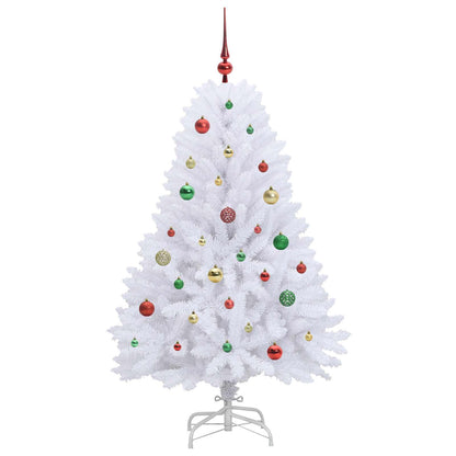 Künstlicher klappbarer Weihnachtsbaum Weiß 150 cm PVC und Stahl