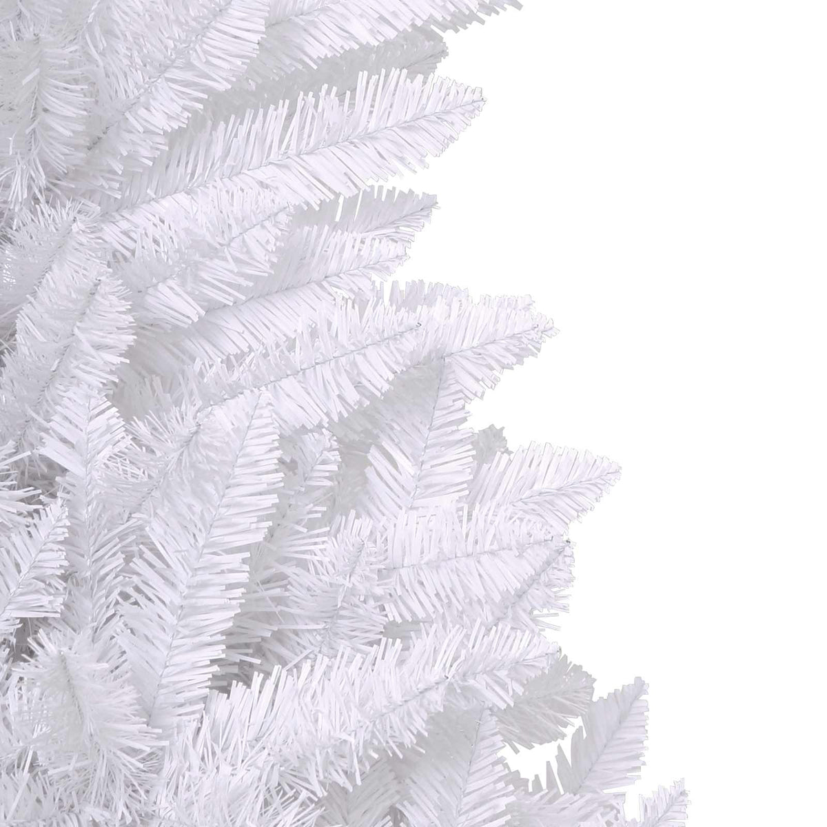 Künstlicher klappbarer Weihnachtsbaum Weiß 180 cm PVC und Stahl