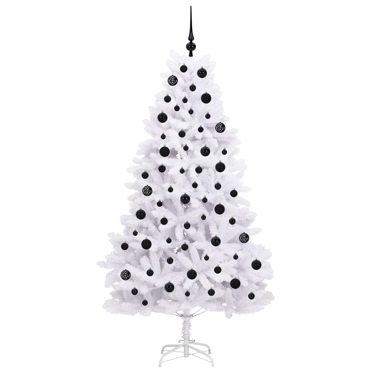 Künstlicher klappbarer Weihnachtsbaum Weiß 180 cm PVC und Stahl