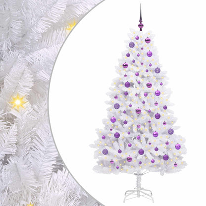 Künstlicher klappbarer Weihnachtsbaum Weiß 180 cm PVC und Stahl