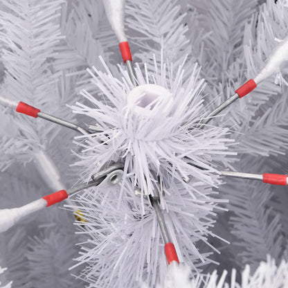 Künstlicher klappbarer Weihnachtsbaum Weiß 210 cm PVC und Stahl