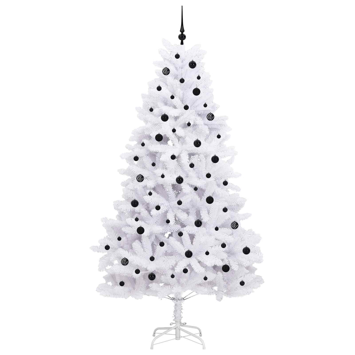 Künstlicher klappbarer Weihnachtsbaum Weiß 240 cm PVC und Stahl