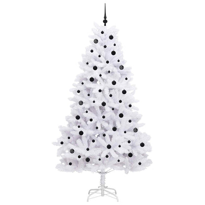 Künstlicher klappbarer Weihnachtsbaum Weiß 240 cm PVC und Stahl