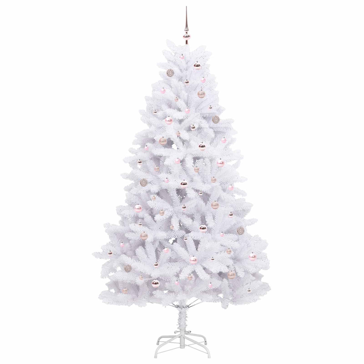 Künstlicher klappbarer Weihnachtsbaum Weiß 240 cm PVC und Stahl