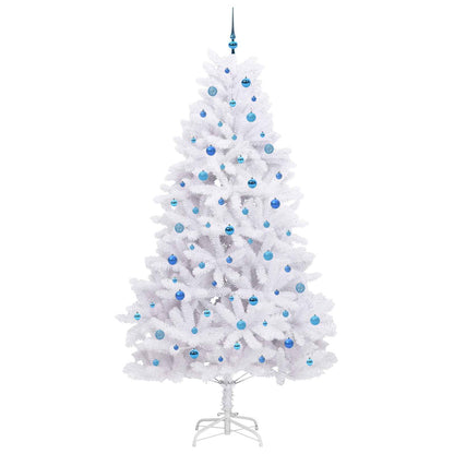 Künstlicher klappbarer Weihnachtsbaum Weiß 240 cm PVC und Stahl