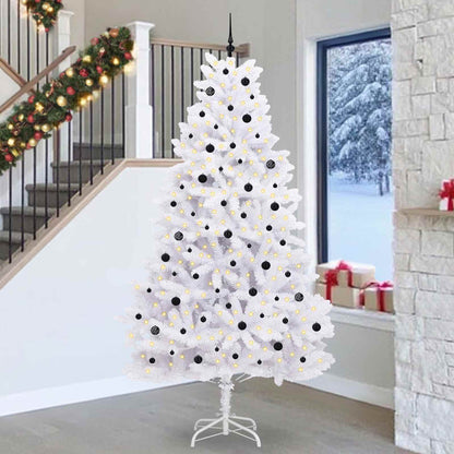 Künstlicher klappbarer Weihnachtsbaum Weiß 270 cm PVC und Stahl