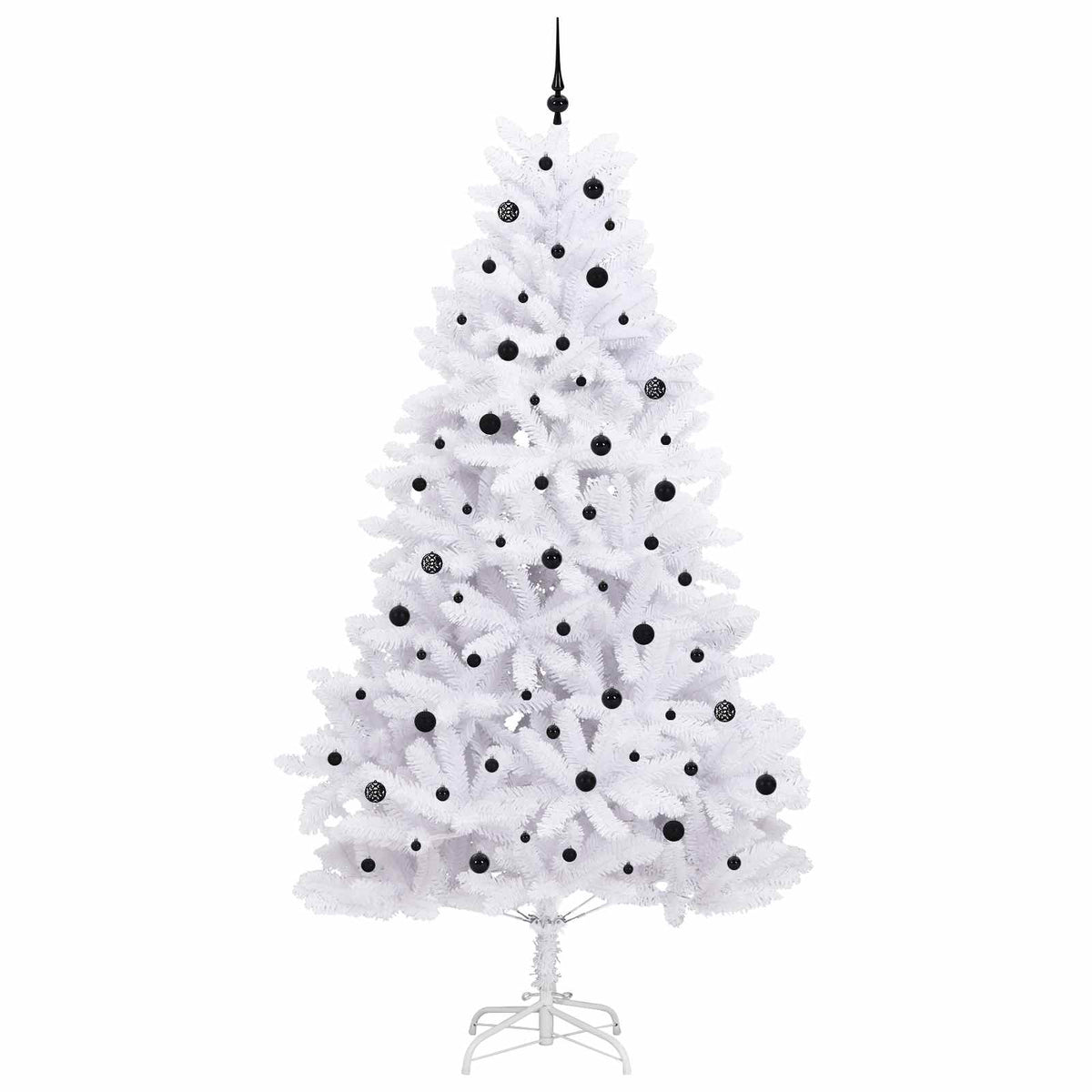 Künstlicher klappbarer Weihnachtsbaum Weiß 270 cm PVC und Stahl