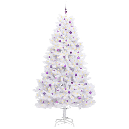 Künstlicher klappbarer Weihnachtsbaum Weiß 270 cm PVC und Stahl