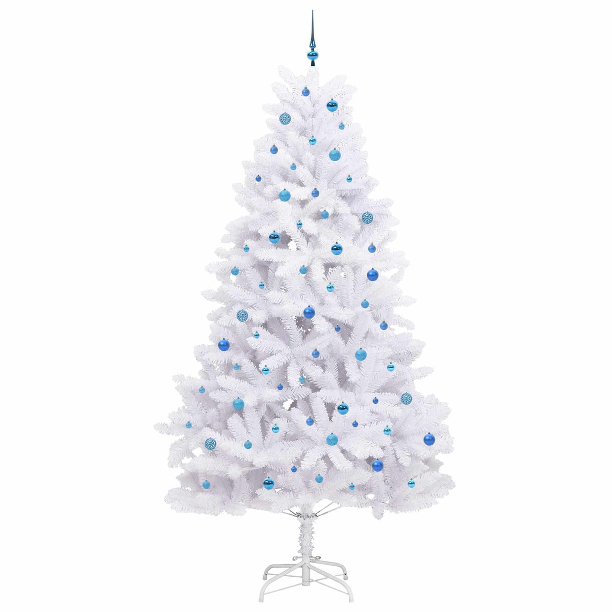 Künstlicher klappbarer Weihnachtsbaum Weiß 270 cm PVC und Stahl