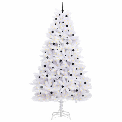 Künstlicher klappbarer Weihnachtsbaum Weiß 300 cm PVC und Stahl