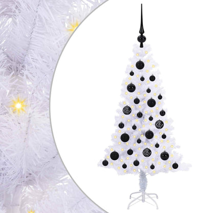 Künstlicher Weihnachtsbaum Weiß 120 cm PVC und Stahl