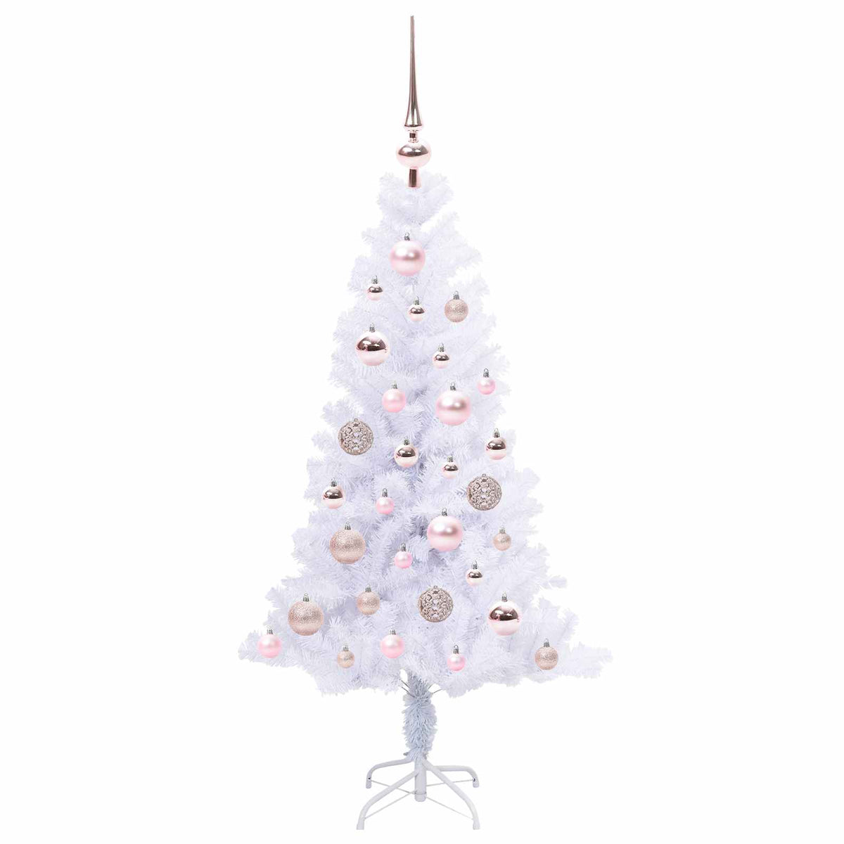 Künstlicher Weihnachtsbaum Weiß 120 cm PVC und Stahl