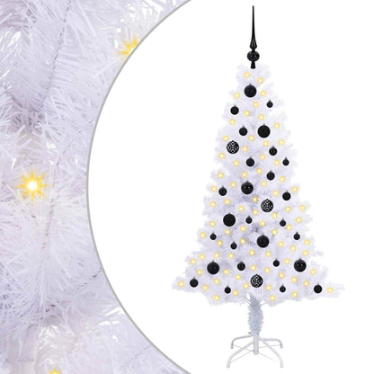 Künstlicher Weihnachtsbaum Weiß 150 cm PVC und Stahl