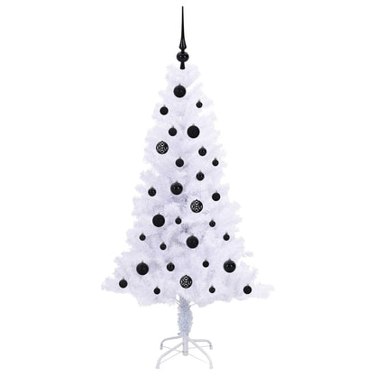 Künstlicher Weihnachtsbaum Weiß 150 cm PVC und Stahl