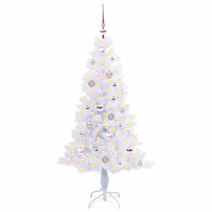 Künstlicher Weihnachtsbaum Weiß 150 cm PVC und Stahl