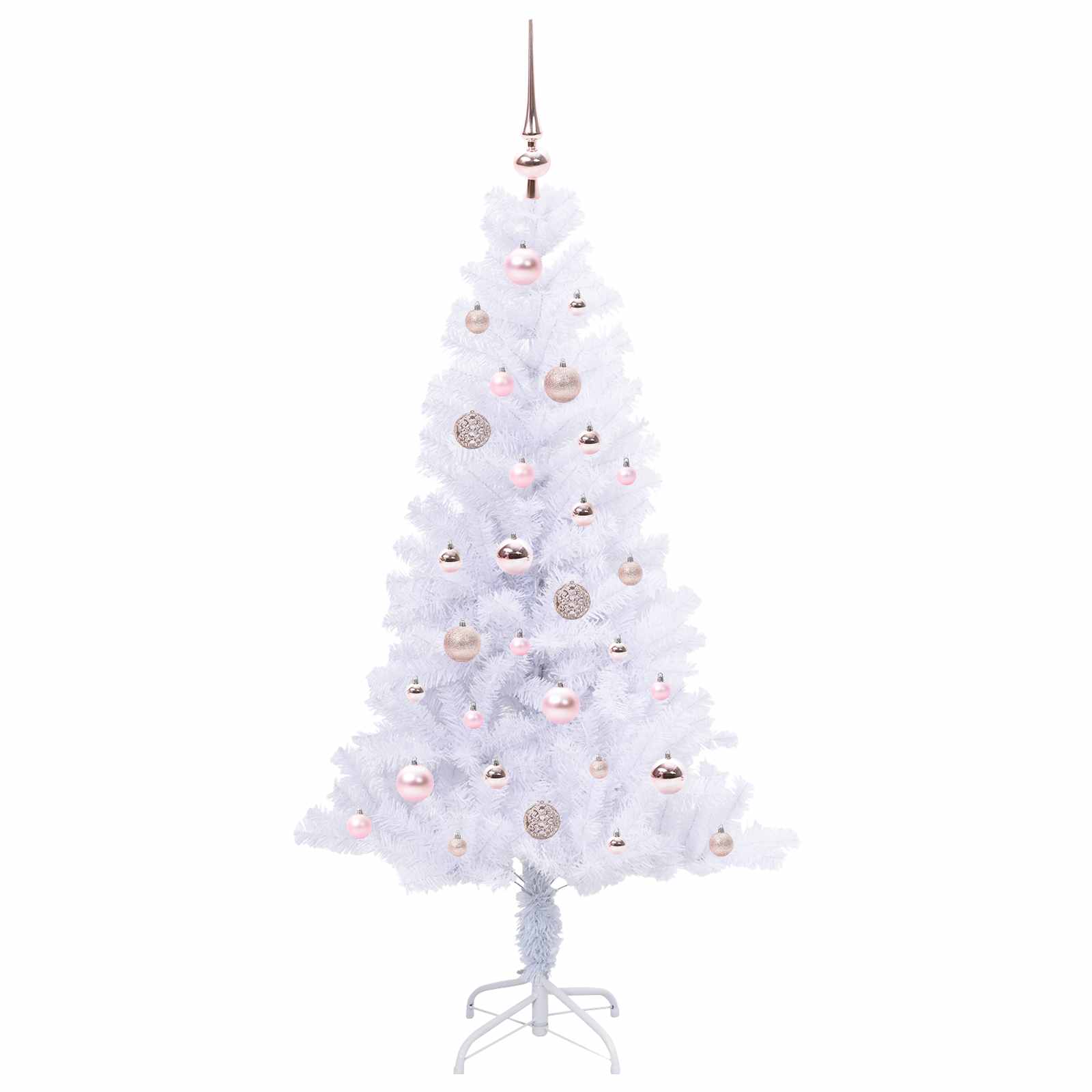 Künstlicher Weihnachtsbaum Weiß 150 cm PVC und Stahl